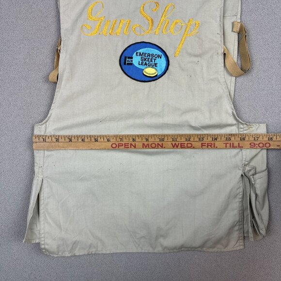 Vintage 60s Chain Stitched Shooting Vest Sz 40 Bob Allen Gun Club Skeet Patch - Picture 7 of 7